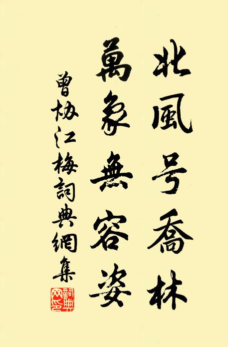 曾协北风号乔林，万象无容姿书法作品欣赏