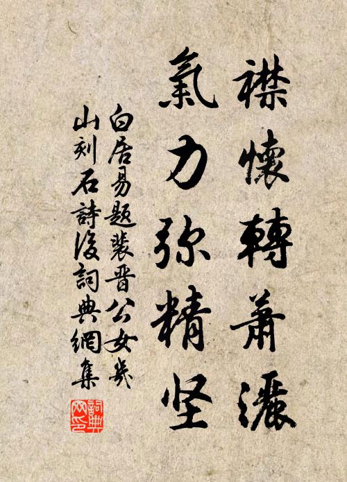 白居易襟怀转萧洒，气力弥精坚书法作品欣赏
