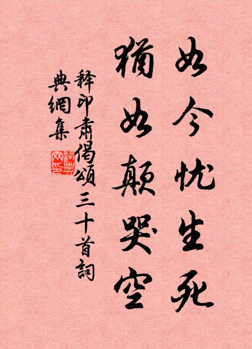 释印肃如今忧生死,犹如颠哭空书法作品欣赏