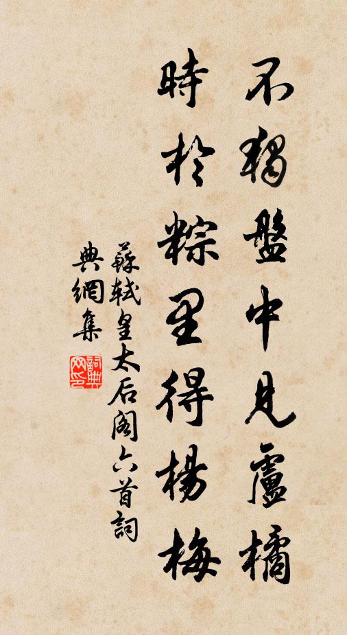 苏轼不独盘中见卢橘，时於粽里得杨梅书法作品欣赏