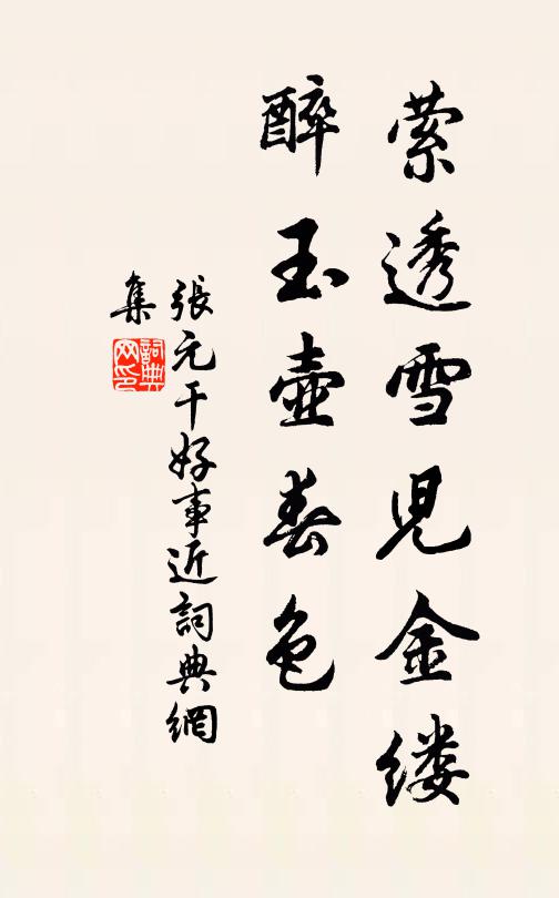 张元干萦透雪儿金缕，醉玉壶春色书法作品欣赏