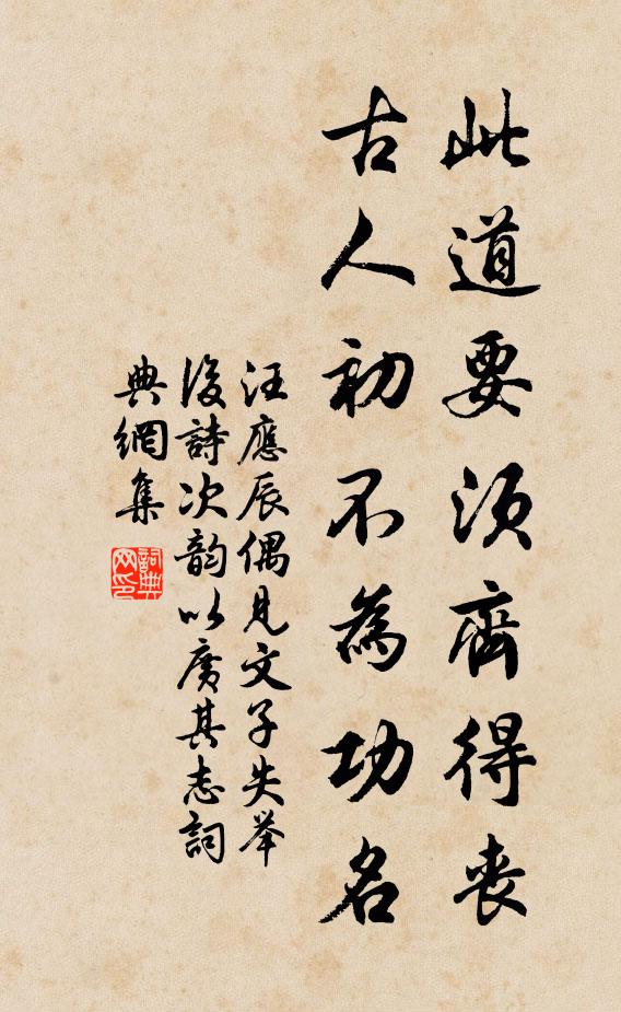 汪应辰此道要须齐得丧，古人初不为功名书法作品欣赏