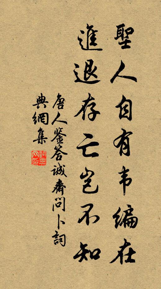 唐人鉴圣人自有韦编在，进退存亡岂不知书法作品欣赏