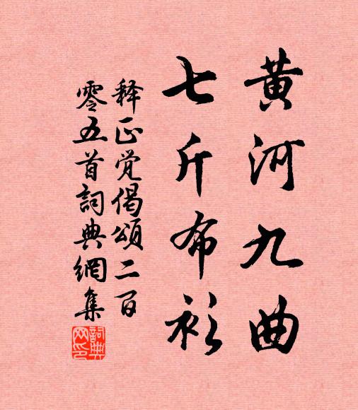 释正觉黄河九曲，七斤布衫书法作品欣赏