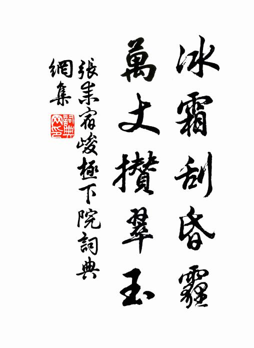 张耒冰霜刮昏霾，万丈攒翠玉书法作品欣赏