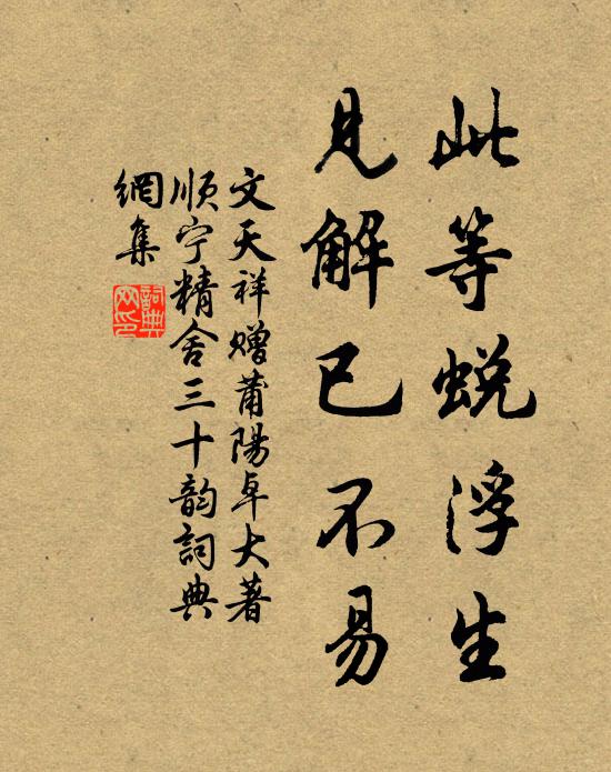 文天祥此等蜕浮生，见解已不易书法作品欣赏
