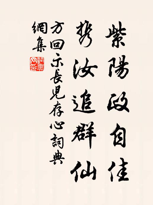方回紫阳政自佳，携汝追群仙书法作品欣赏