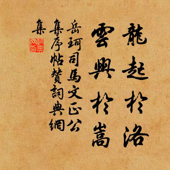岳珂龙起于洛，云兴于嵩书法作品欣赏