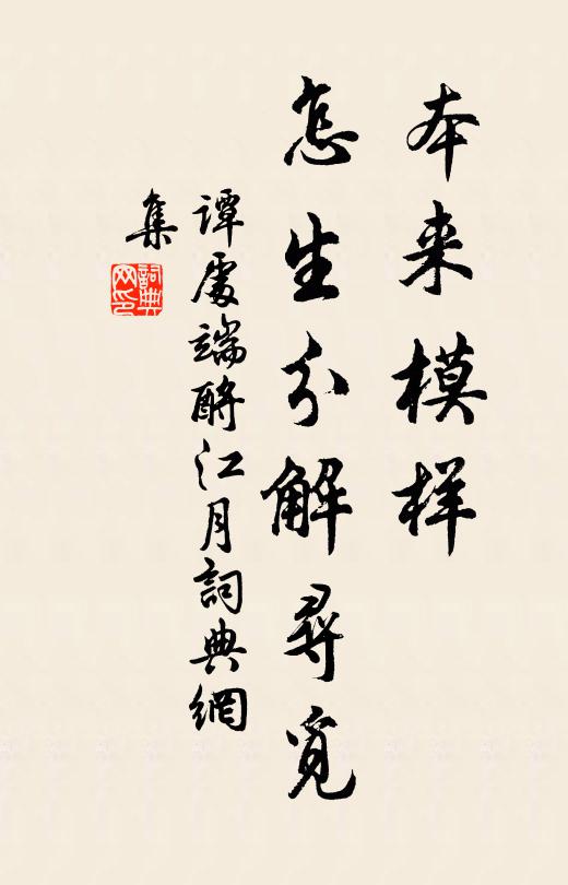 谭处端本来模样，怎生分解寻觅书法作品欣赏