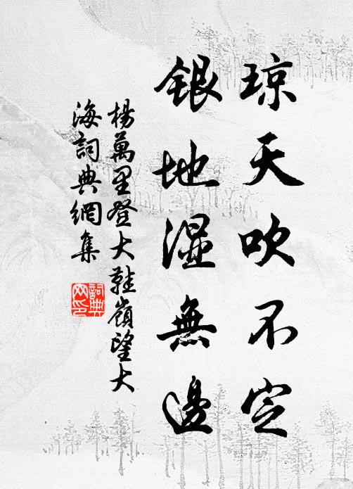 杨万里琼天吹不定，银地湿无边书法作品欣赏