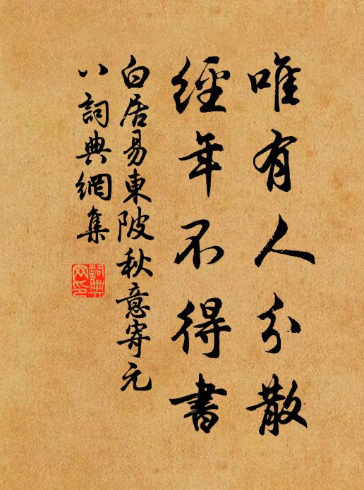白居易唯有人分散，经年不得书书法作品欣赏
