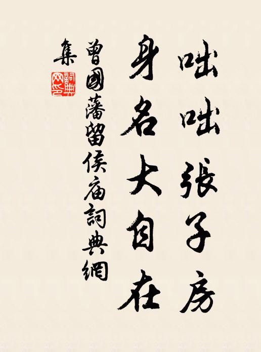 曾国藩咄咄张子房，身名大自在书法作品欣赏