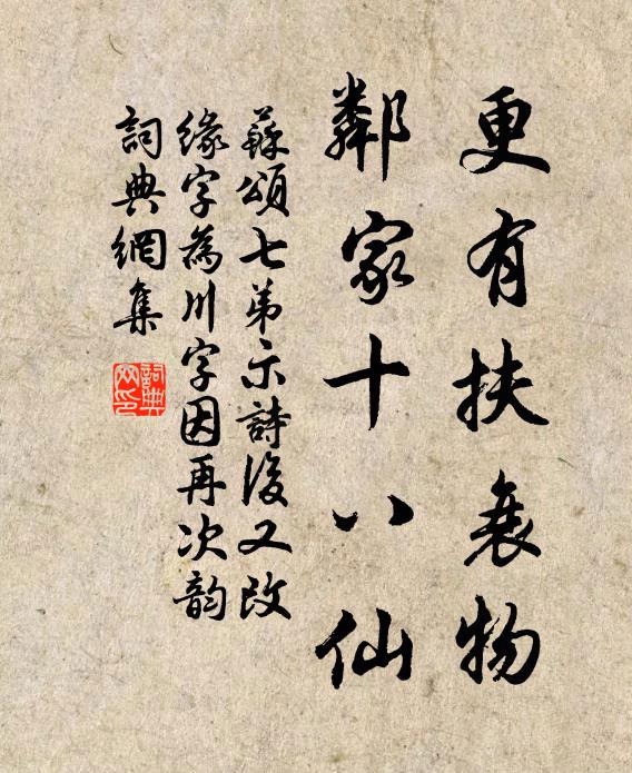 苏颂更有扶衰物，邻家十八仙书法作品欣赏