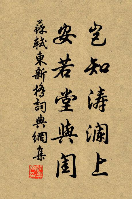 苏轼岂知涛澜上，安若堂与闺书法作品欣赏