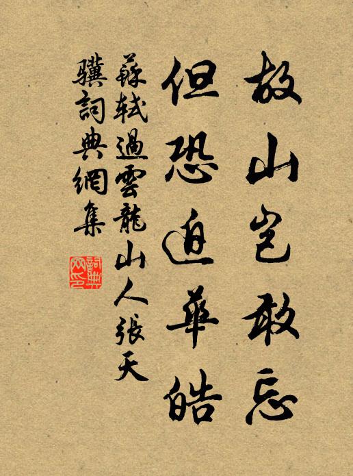 苏轼故山岂敢忘，但恐迫华皓书法作品欣赏