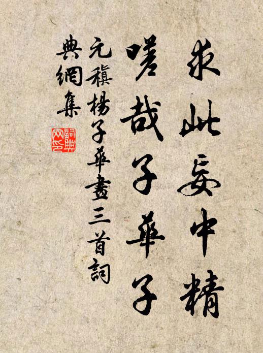 元稹求此妄中精，嗟哉子华子书法作品欣赏