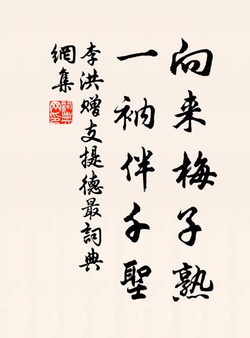 李洪向来梅子熟，一衲伴千圣书法作品欣赏