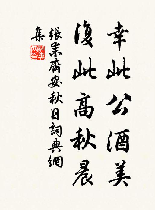 张耒幸此公酒美，复此高秋晨书法作品欣赏