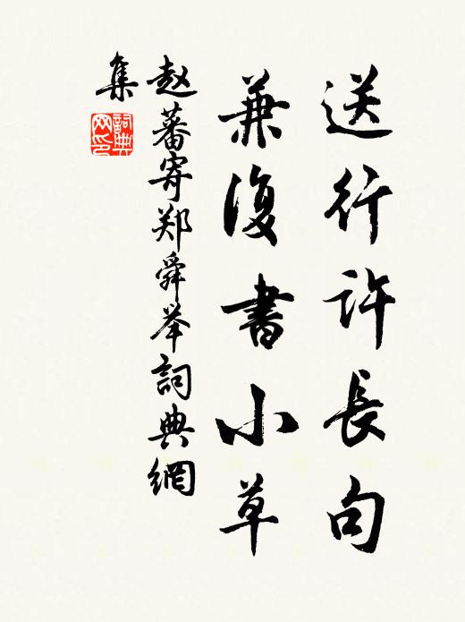 赵蕃送行许长句，兼复书小草书法作品欣赏