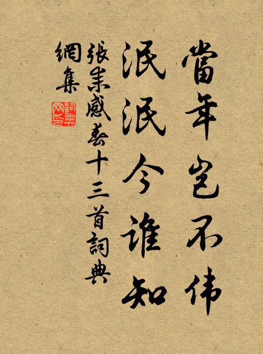 张耒当年岂不伟，泯泯今谁知书法作品欣赏
