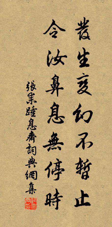 张耒发生变幻不暂止，令汝鼻息无停时书法作品欣赏