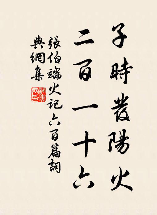 张伯端子时发阳火，二百一十六书法作品欣赏