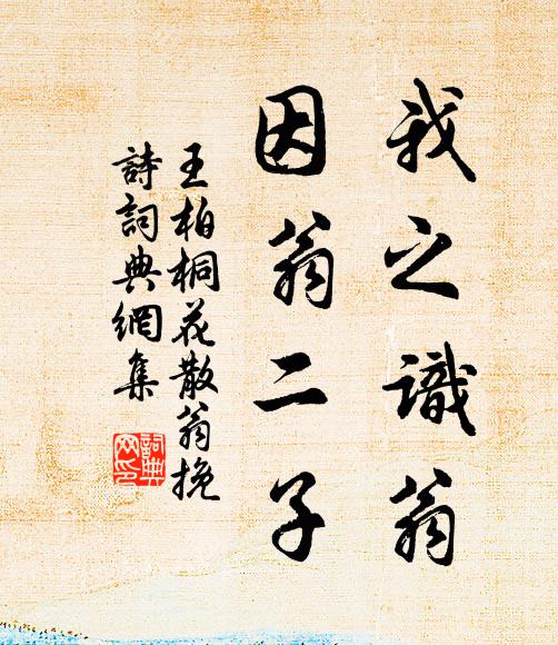 王柏我之识翁,因翁二子书法作品欣赏
