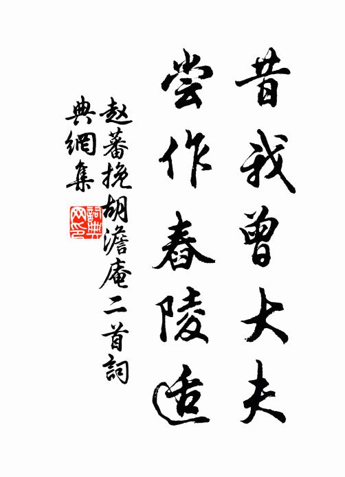 赵蕃昔我曾大夫，尝作舂陵适书法作品欣赏