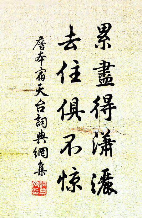 詹本累尽得潇洒，去住俱不惊书法作品欣赏