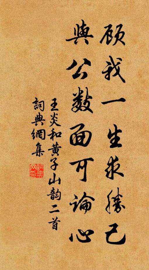 王炎顾我一生求胜己，与公数面可论心书法作品欣赏