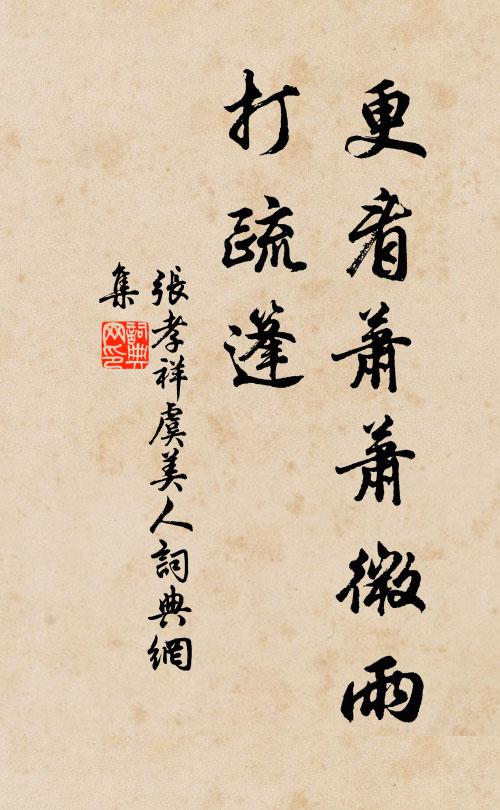 张孝祥更看萧萧微雨、打疏篷书法作品欣赏