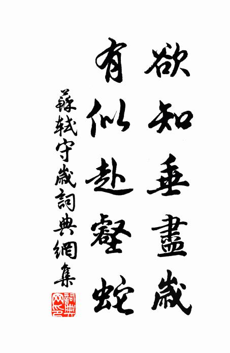苏轼欲知垂尽岁，有似赴壑蛇书法作品欣赏