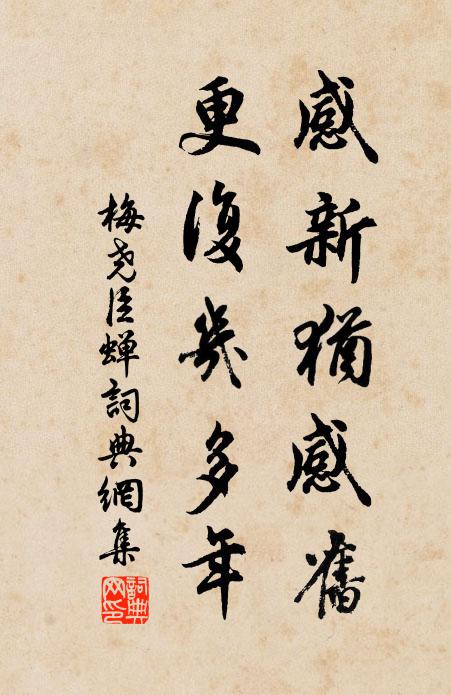 梅尧臣感新犹感旧，更复几多年书法作品欣赏