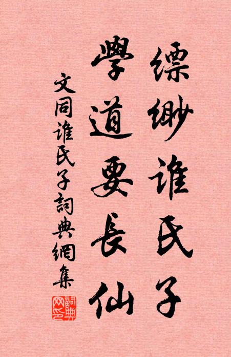 文同缥缈谁氏子，学道要长仙书法作品欣赏