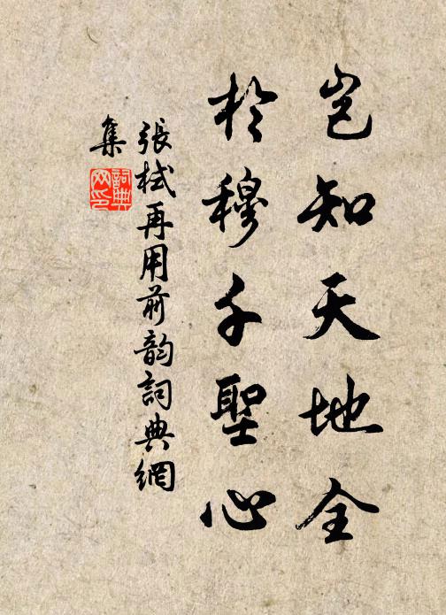 张栻岂知天地全，於穆千圣心书法作品欣赏