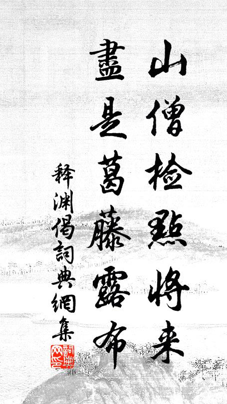 释渊山僧检点将来，尽是葛藤露布书法作品欣赏
