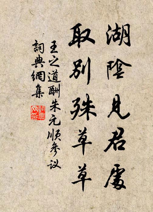 王之道湖阴见君处，取别殊草草书法作品欣赏
