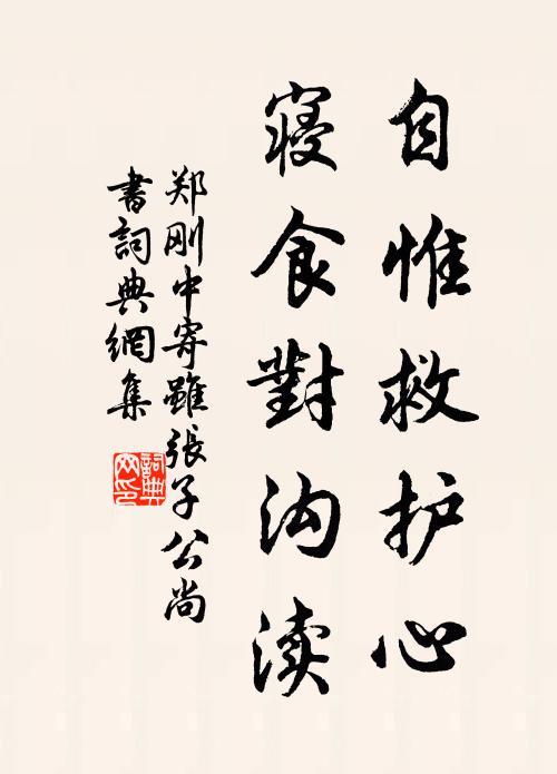 郑刚中自惟救护心，寝食对沟渎书法作品欣赏