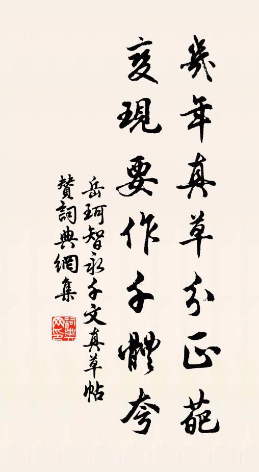 岳珂几年真草分正葩，变现要作千体夸书法作品欣赏