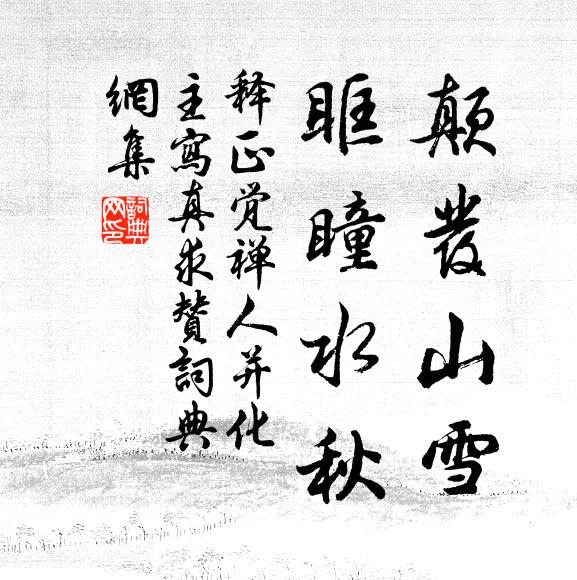 释正觉颠发山雪，眶瞳水秋书法作品欣赏