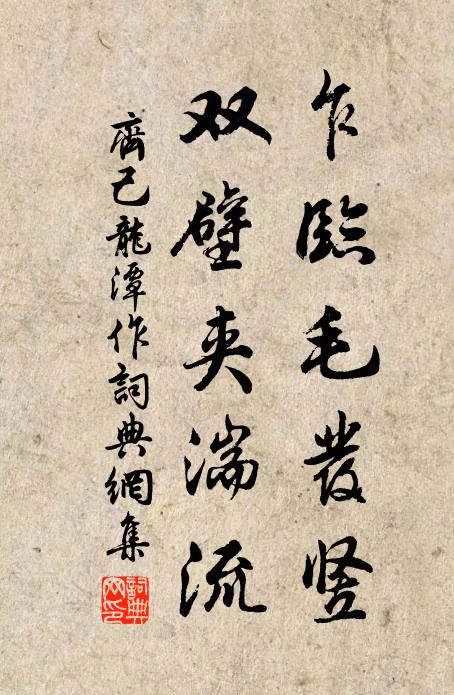 齐己乍临毛发竖，双壁夹湍流书法作品欣赏