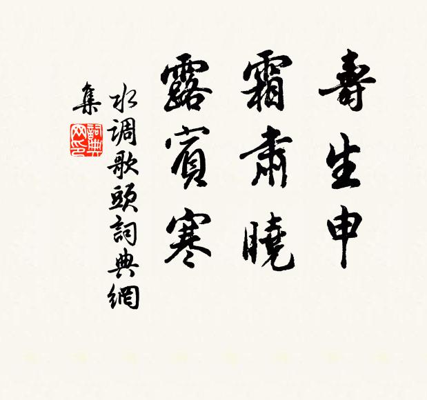 佚名寿生申，霜肃晓，露宾寒书法作品欣赏