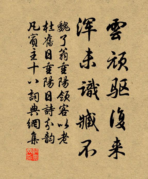 魏了翁云顽驱复来，浑未识臧不书法作品欣赏