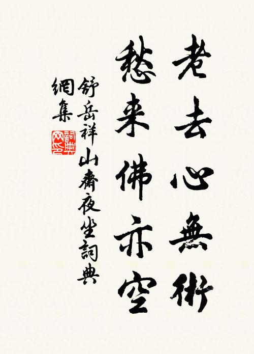 舒岳祥老去心无术，愁来佛亦空书法作品欣赏