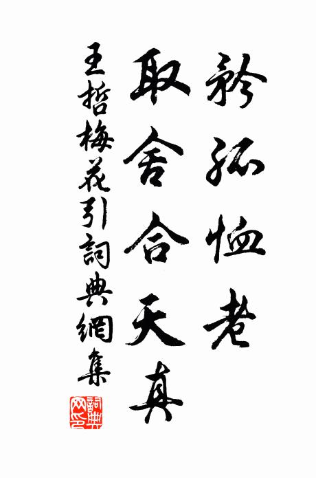 王哲矜孤恤老，取舍合天真书法作品欣赏