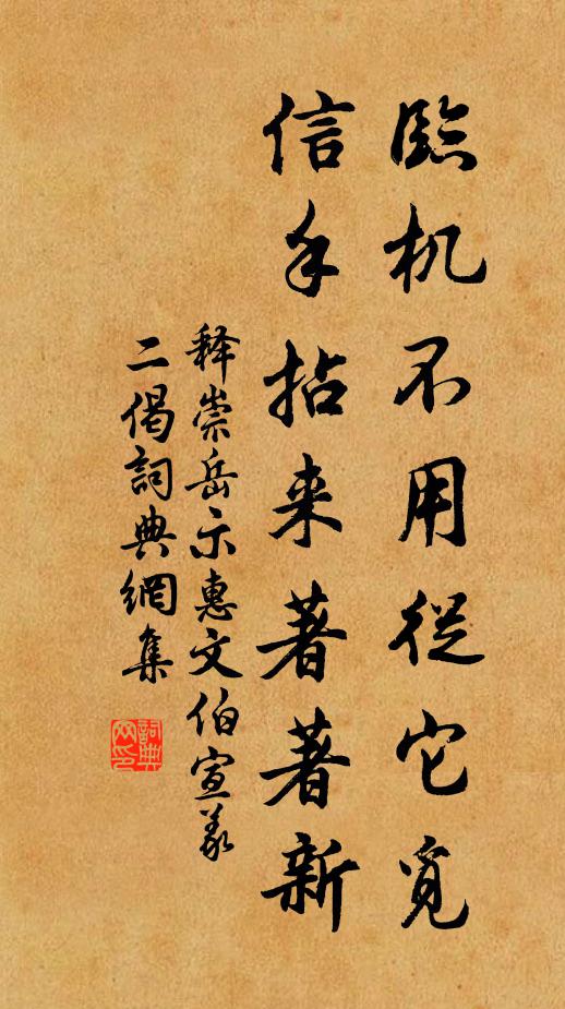 释崇岳临机不用从它觅，信手拈来著著新书法作品欣赏