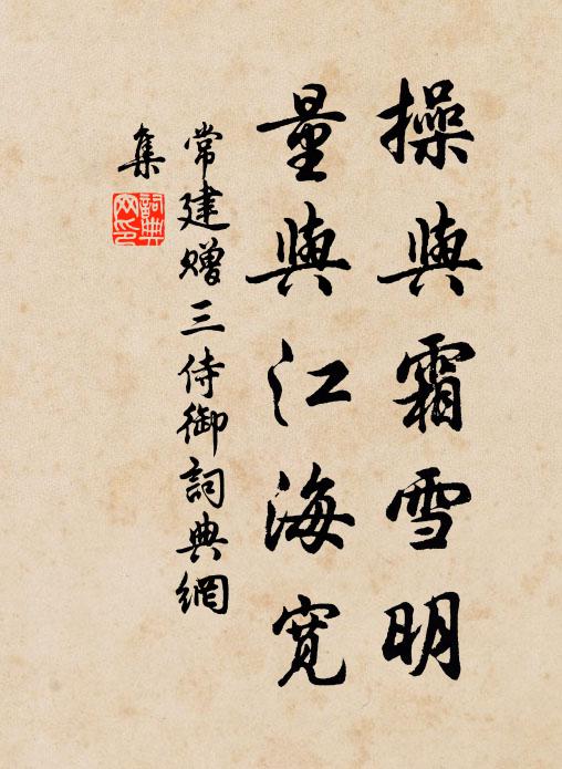 常建操与霜雪明，量与江海宽书法作品欣赏