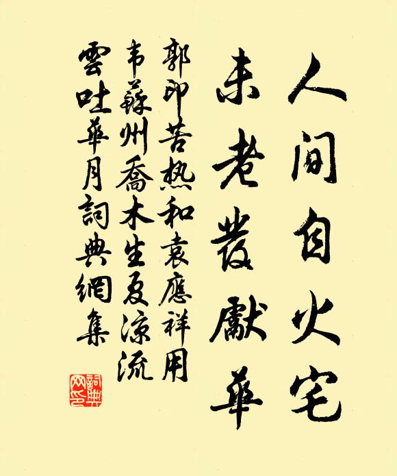 郭印人间自火宅，未老发先华书法作品欣赏