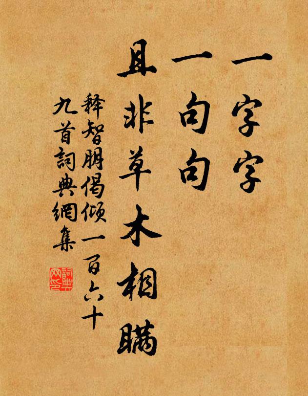 释智朋一字字，一句句，且非草木相瞒书法作品欣赏