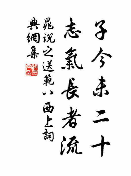 晁说之子今未二十，志气长者流书法作品欣赏